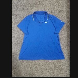 Nike Royal Blue Polo Shirt Dri-fit